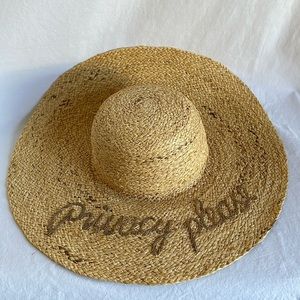 Hat Attack Privacy Please floppy straw sun hat